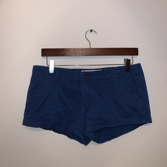 Hollister Pants - Hollister Dark Blue High Waist shorts size waist27